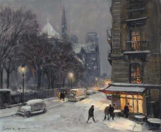Jules Renè Hervè - Notre Dame Sous La Neige