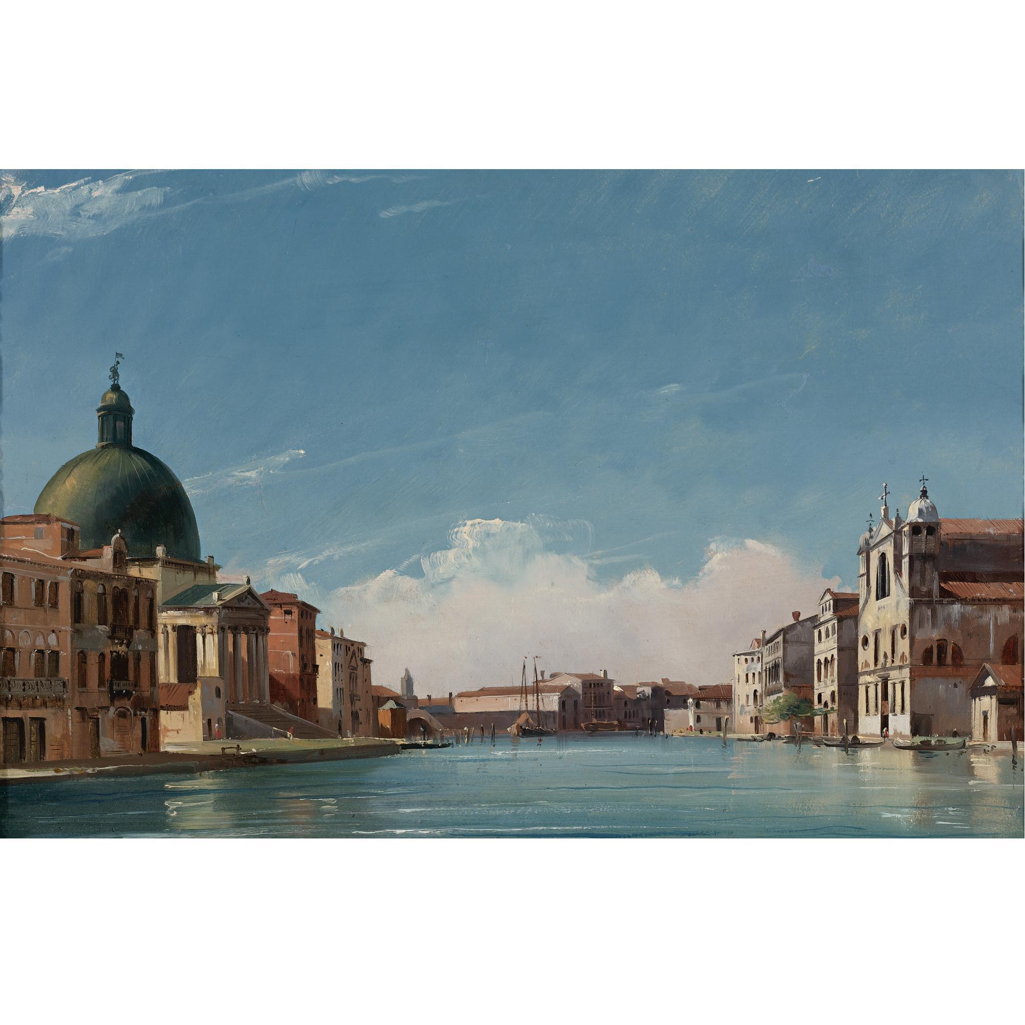Jules-Romain Joyant - View Of The Grand Canal, Venice, Looking Southwest