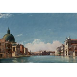 Jules-Romain Joyant - View Of The Grand Canal, Venice, Looking Southwest