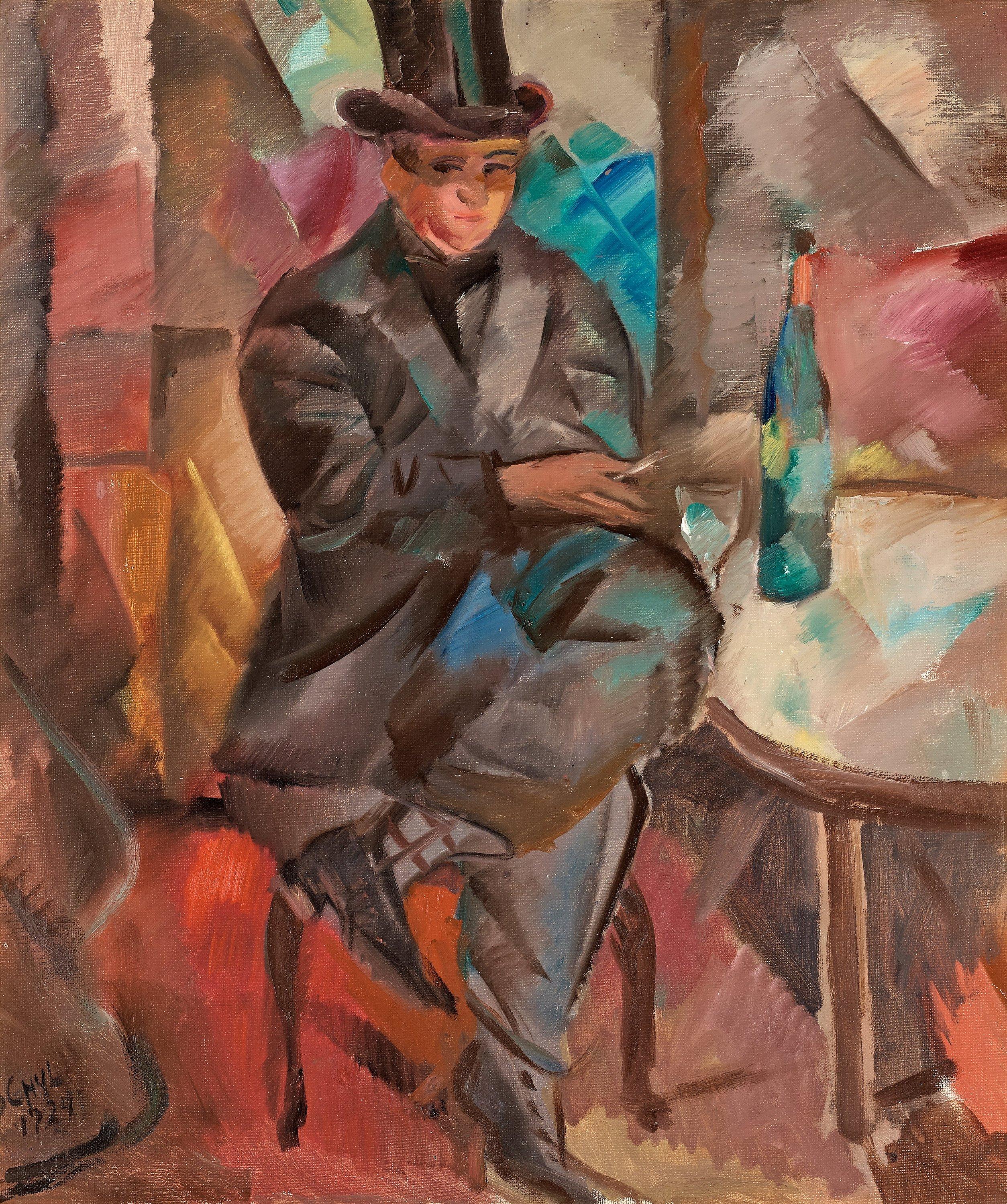 Jules Schyl - Man drinking absinthe