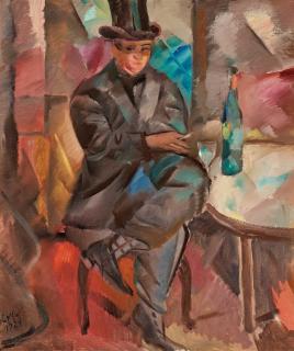 Jules Schyl - Man drinking absinthe