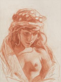 Jules van Biesbroeck - Portrait de jeune femme berbere