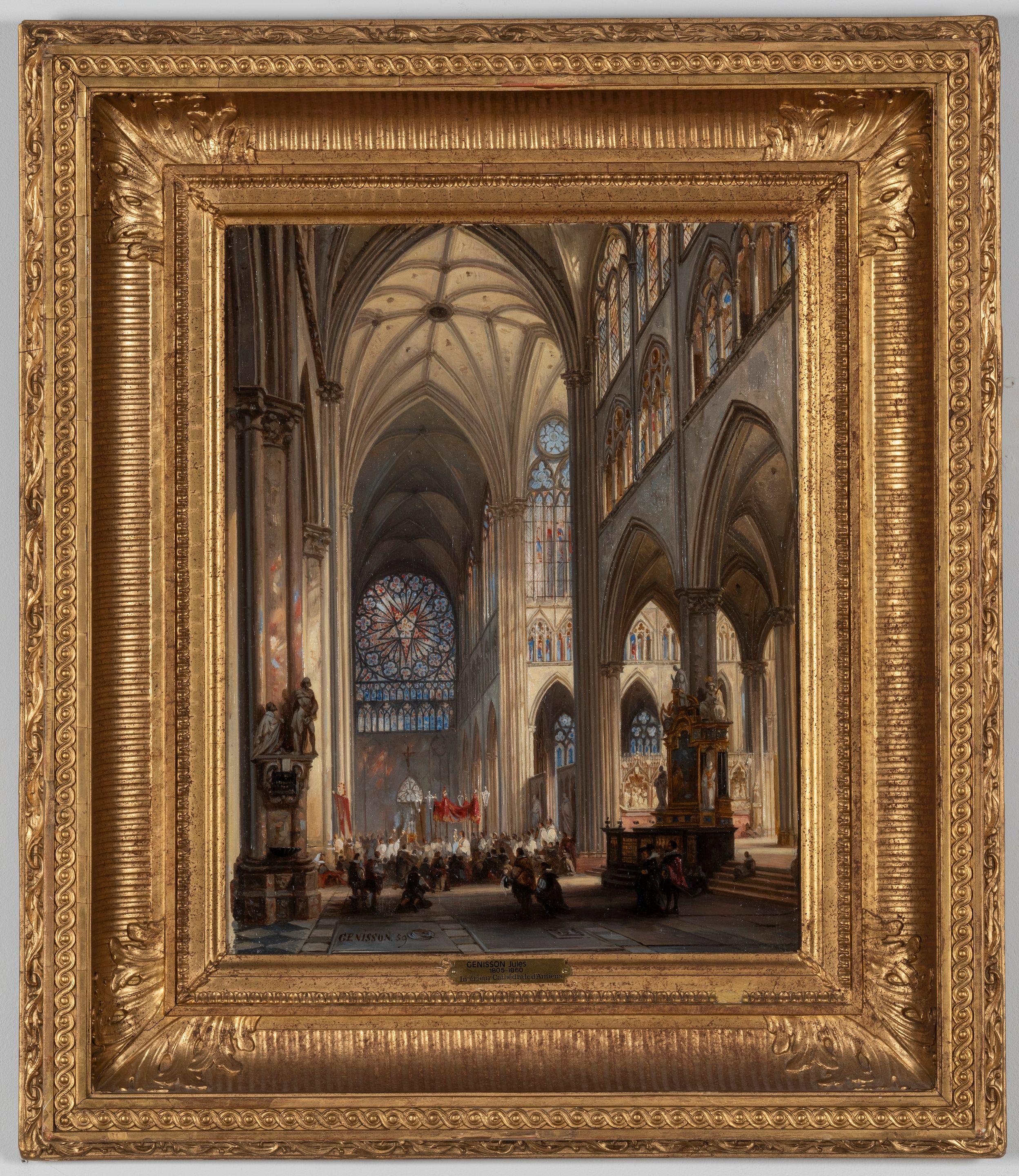 Jules Victor Genisson - Intérieur de la cathédrale d\'Amiens, 1859