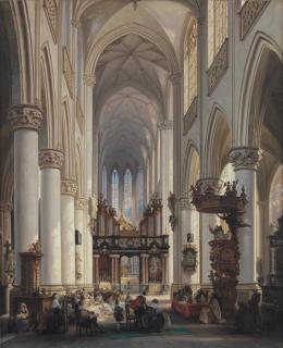 Jules Victor Genisson - Interior of the Saint Jacobskerk in Antwerp