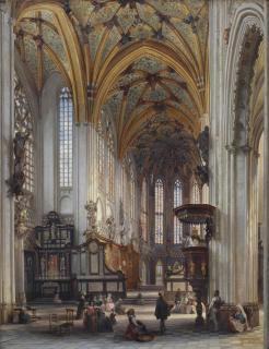 Jules Victor Genisson - Interior of the Saint-Jacques-le-Mineur Church, Liège