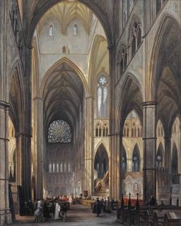 Jules Victor Genisson - The Interior Of Westminster Abbey, London