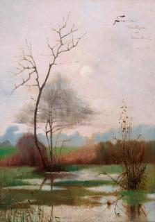 Julia Beck - River landscape from Montcourt
