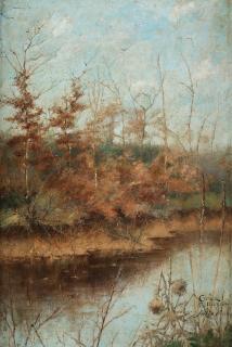 Julia Beck - River landscape, Grez