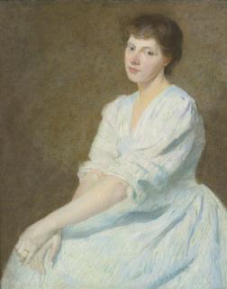 Julian Alden Weir - Portrait Of Anna