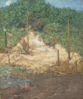 Julian Alden Weir - Sketch for the Building of the Dam