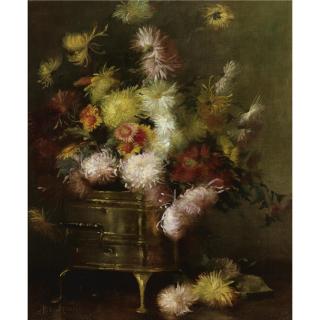 Julian Alden Weir - Still Life With Brass Pot