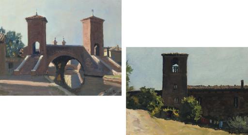 Julian Barrow - Comacchio; And Monastery Near Todi