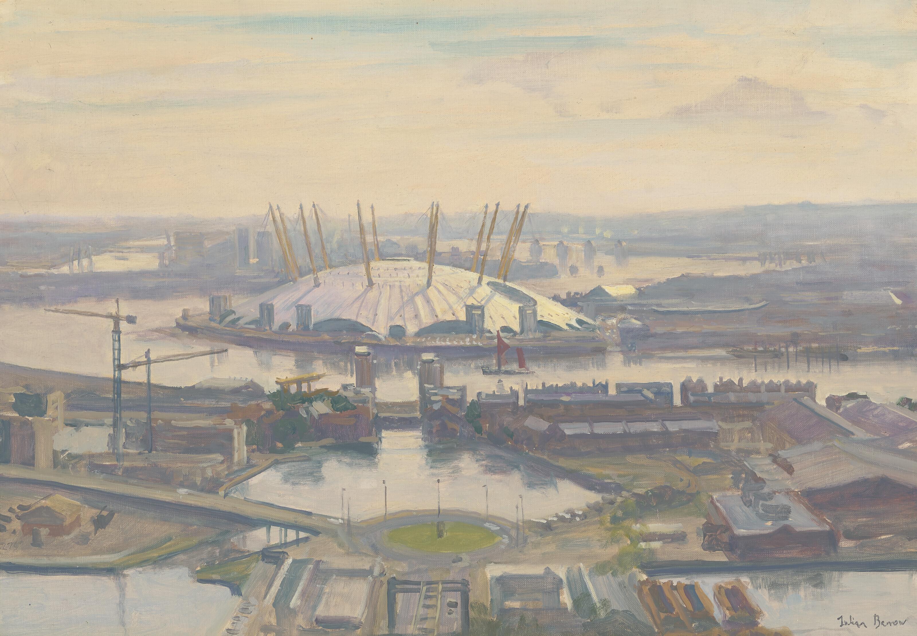 Julian Barrow - The Millennium Dome from Canary Wharf