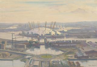 Julian Barrow - The Millennium Dome from Canary Wharf