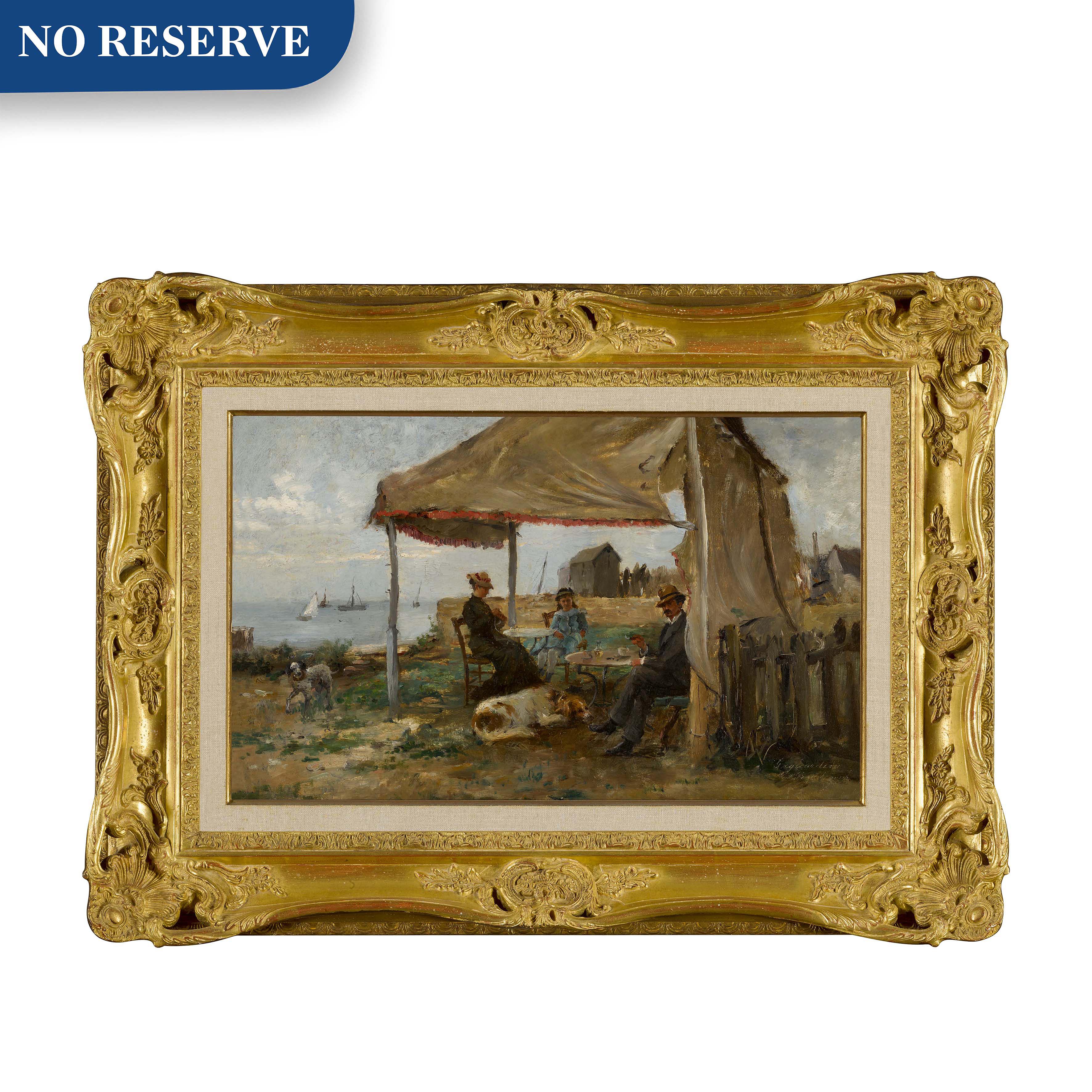 Julian Gustave Gagliardini - A Picnic By The Shore