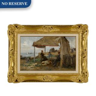 Julian Gustave Gagliardini - A Picnic By The Shore