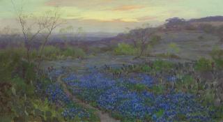 Julian Onderdonk - Blue Bonnets at Twilight