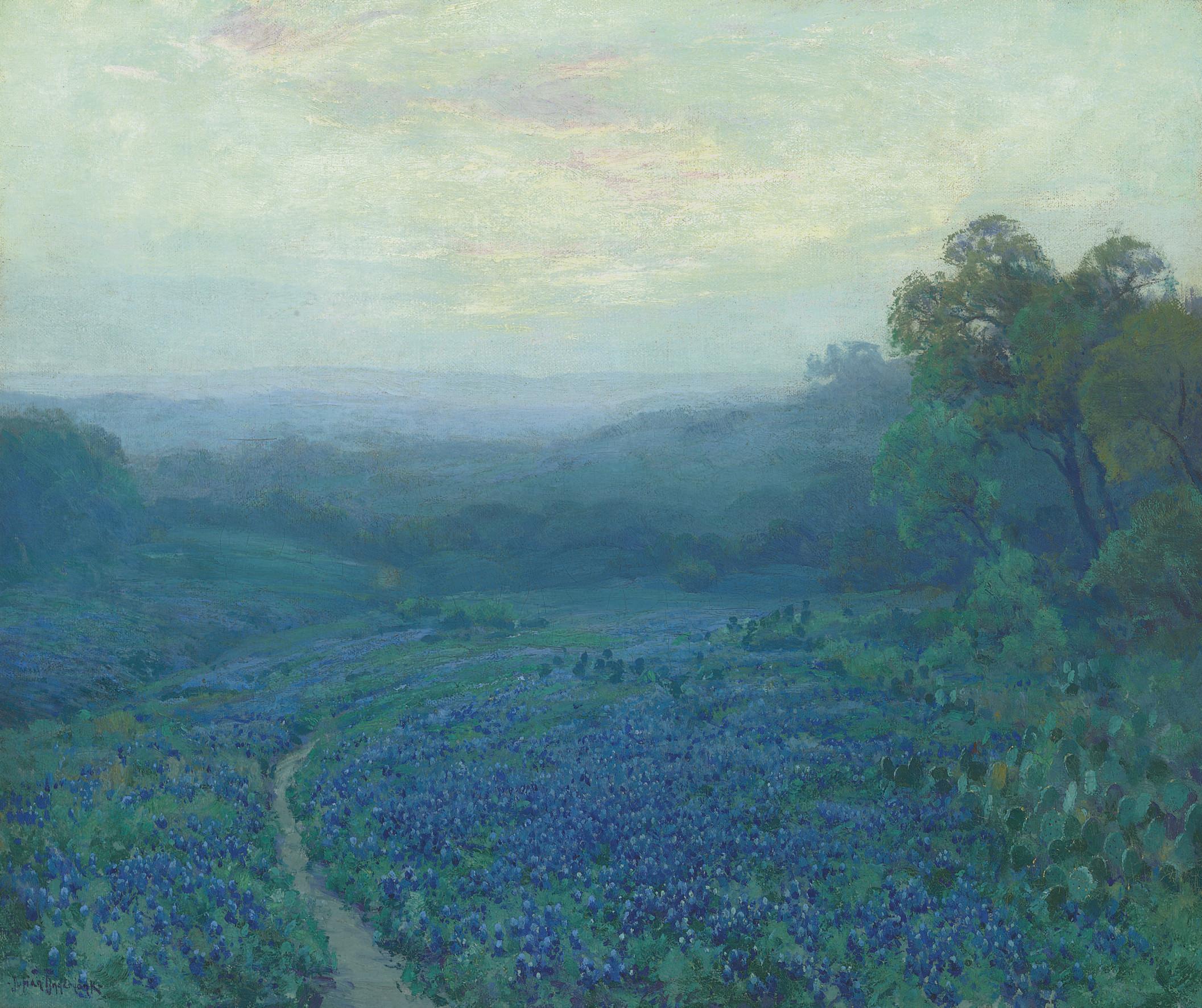 Julian Onderdonk - Path Through a Field of Bluebonnets