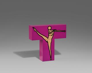 Julian Opie - Caterina Dancing (10, pink).