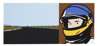 Julian Opie - Imagine you are driving (fast) Jacques/helmet