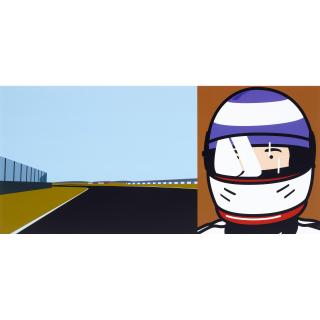 Julian Opie - Imagine you are driving (fast)/Olivier/helmet