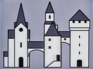 Julian Opie - Medieval Village 3, from Medieval Village