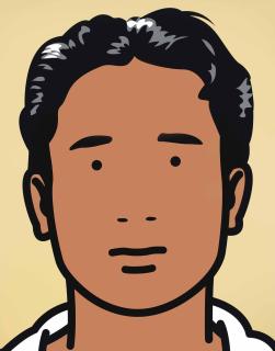 Julian Opie - Nantra, Pool Attendant