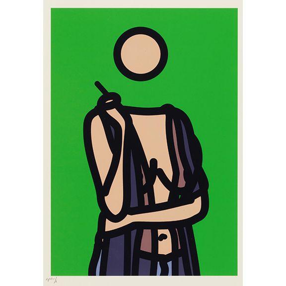 Julian Opie - Ruth Smoking I, from Twenty-Six Portraits (book)