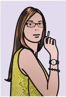 Julian Opie - Ruth With Cigarette, 2