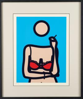 Julian Opie - Ruth with Cigarette 4, from Twenty Six Portraits
