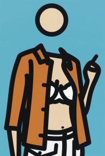 Julian Opie - Ruth with Cigarette, from Ruth with Cigarette