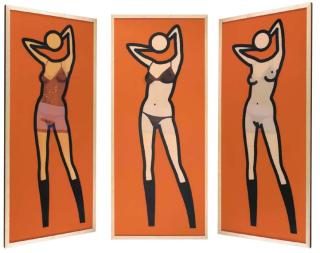 Julian Opie - Sara Gets Undressed