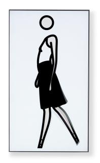 Julian Opie - Suzanne walking in red skirt