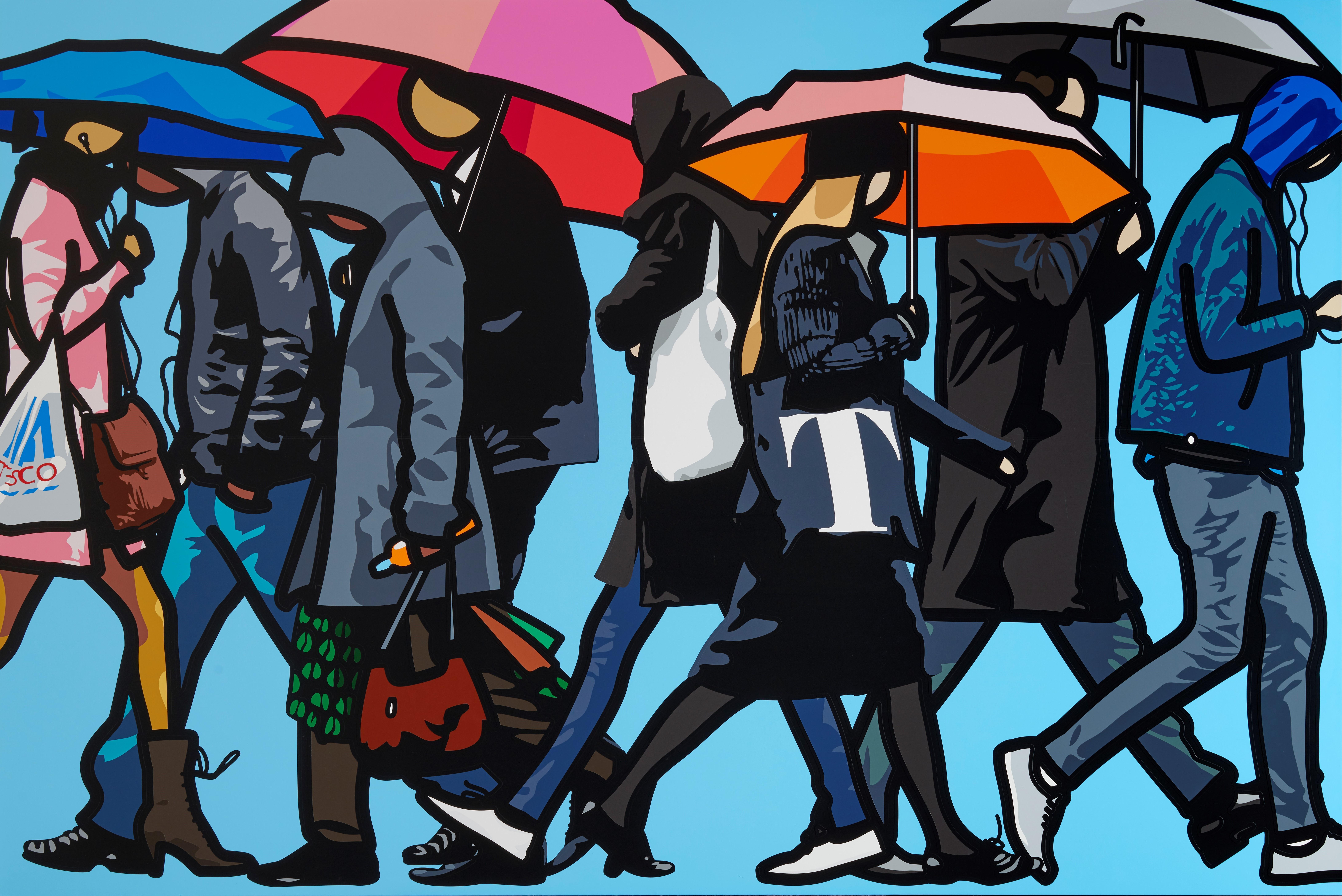 Julian Opie - Walking in London in the rain