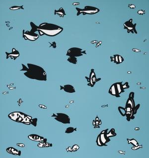 Julian Opie - We Swam Amongst The Fishes (Cristea 45)