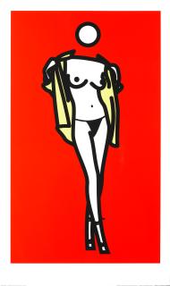 Julian Opie - Woman Taking Off A Man\'s Shirt