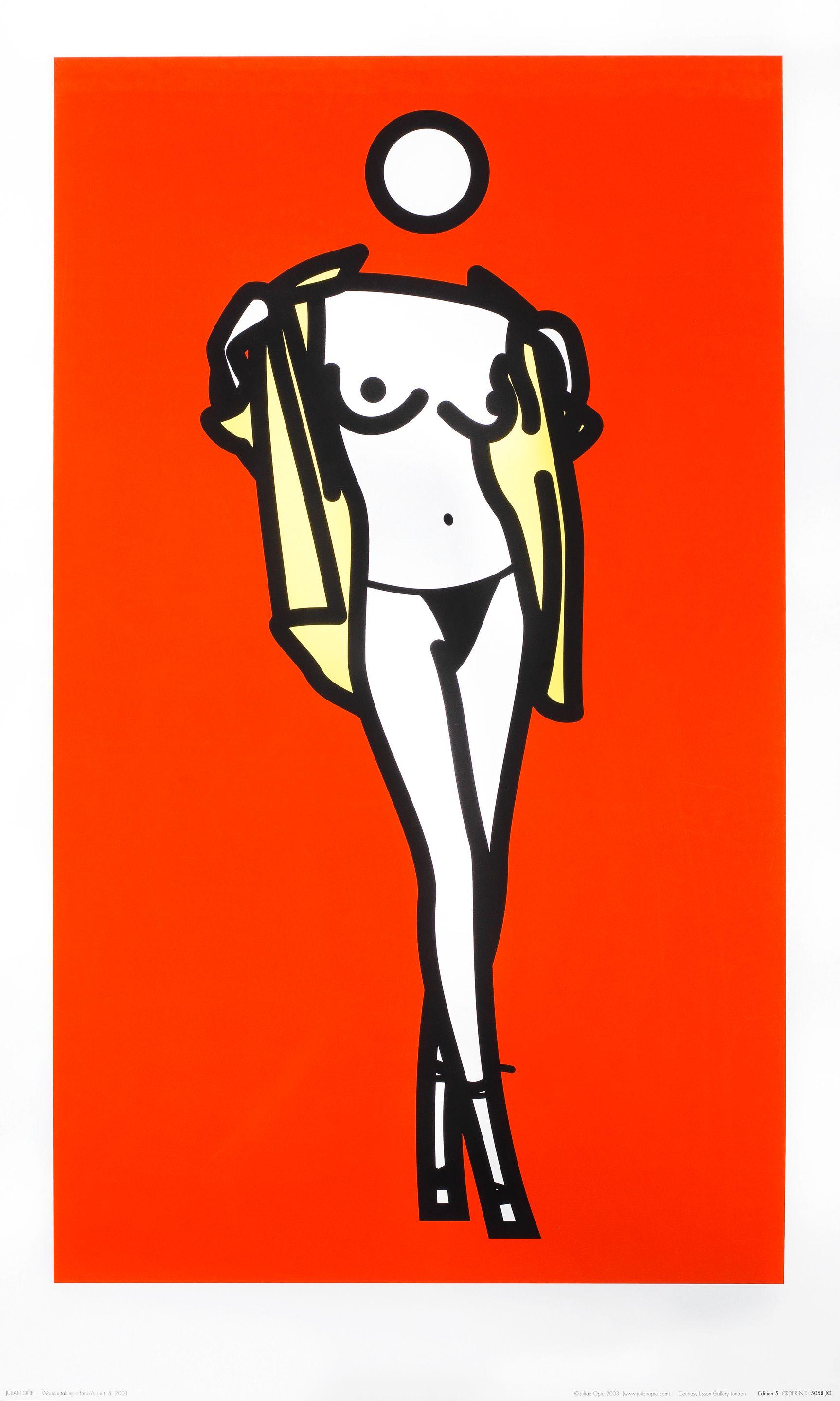 Julian Opie - Woman Taking Off A Man\'s Shirt