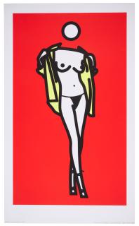 Julian Opie - Woman Taking Off A Man\'S Shirt