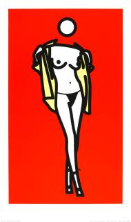 Julian Opie - Woman Taking Off A Man\'S Shirt