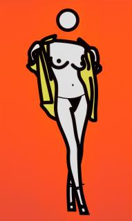 Julian Opie - Woman Taking Off Man\'S Shirt, 2003