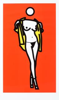 Julian Opie - Woman taking off man\'s shirt, 2003