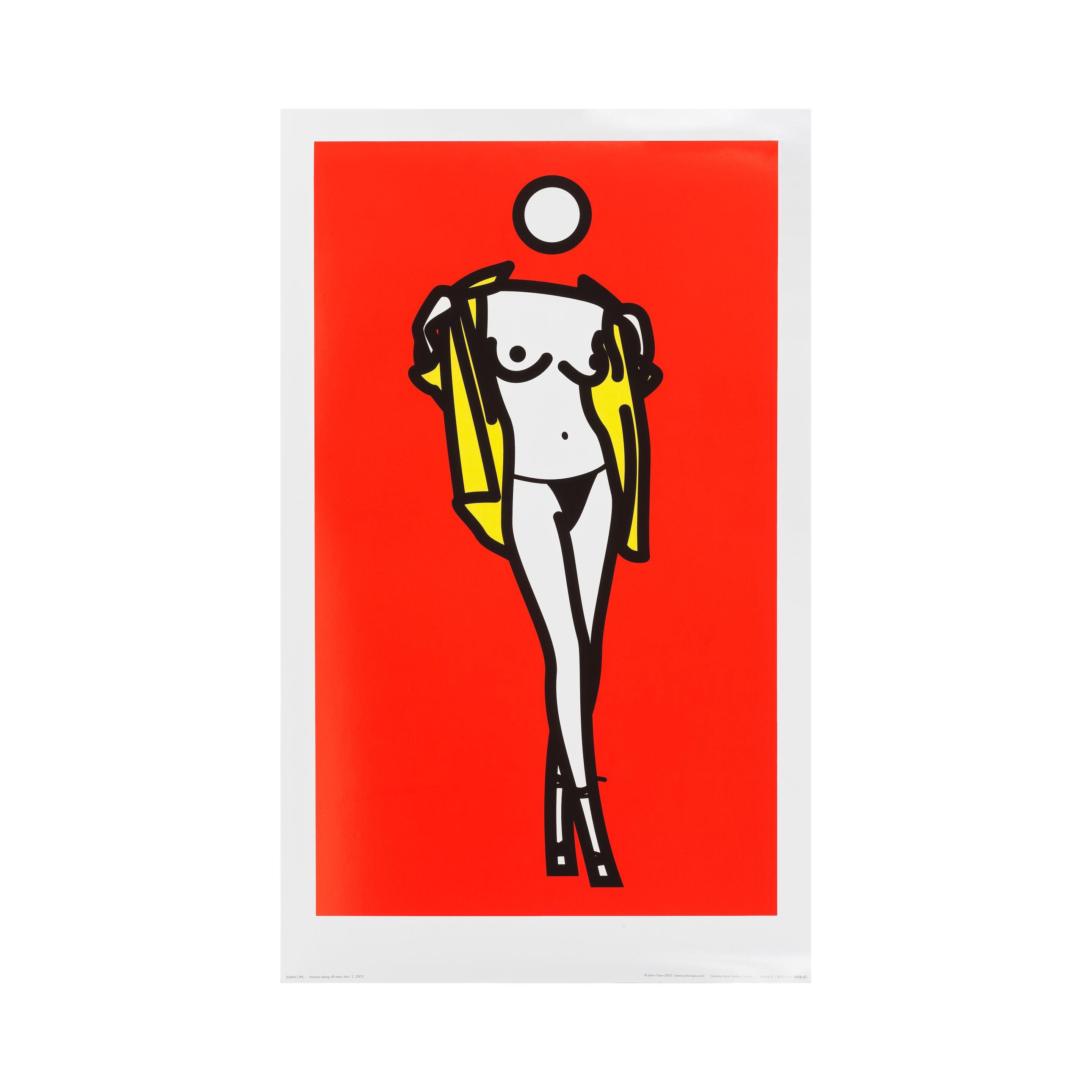 Julian Opie - Woman Taking Off Man\'s Shirt, 2003