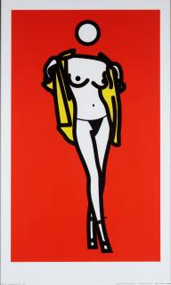 Julian Opie - Woman taking off Man\'s shirt, 2003
