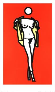 Julian Opie - Woman Taking Off Man\'s Shirt, 2003