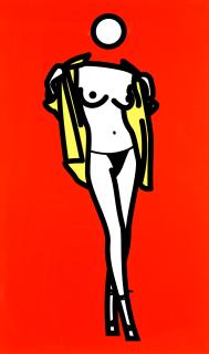 Julian Opie - Woman Taking Off Man\'s Shirt, 2003