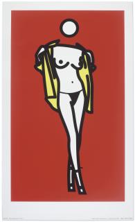 Julian Opie - Woman taking off man\'s shirt. 5