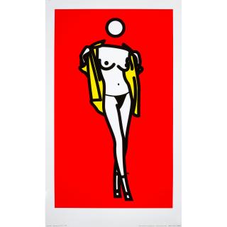 Julian Opie - Woman Taking Off Man\'s Shirt
