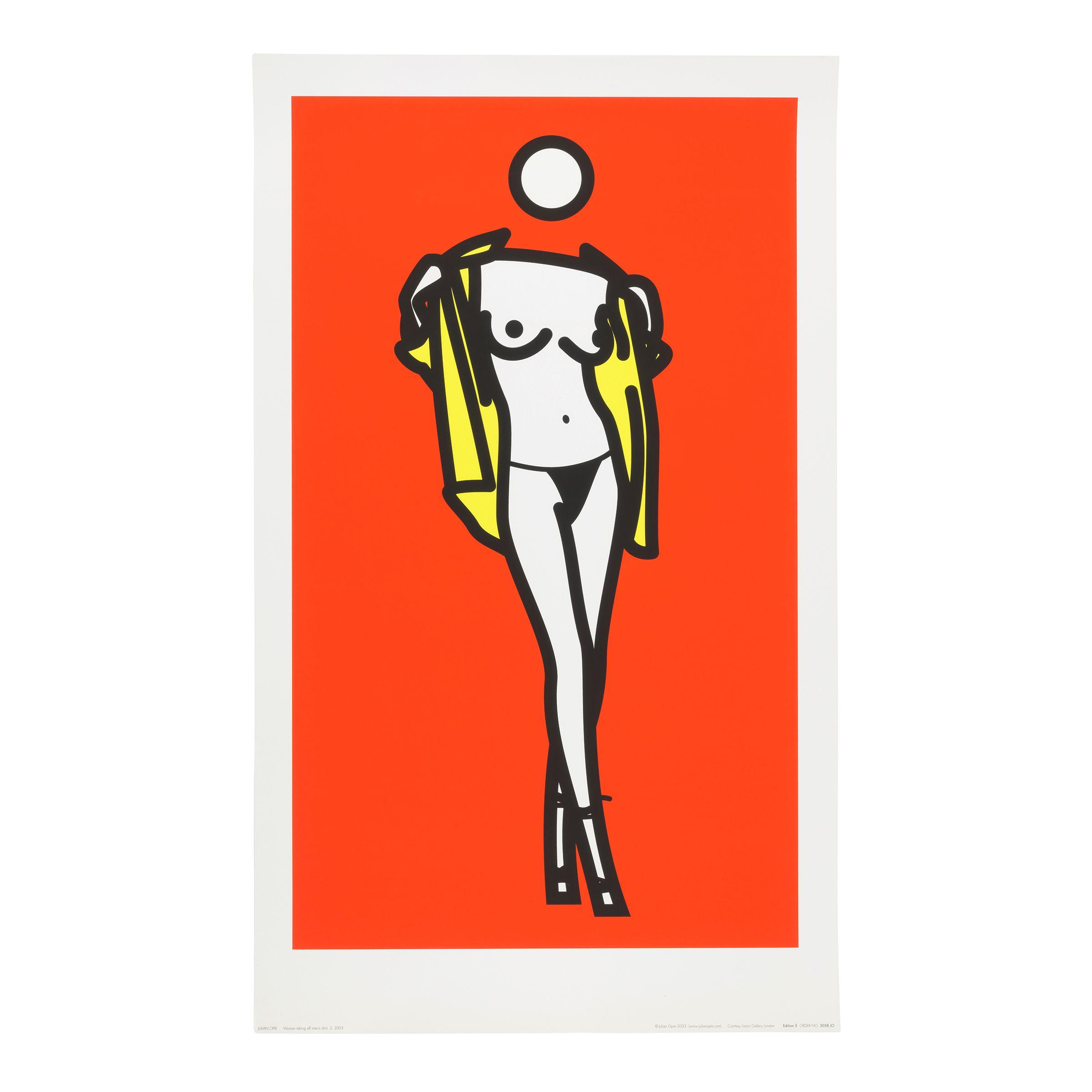 Julian Opie - Woman Taking Off Man\'s Shirt