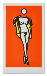 Julian Opie - Woman Taking Off Man\'S Shirt