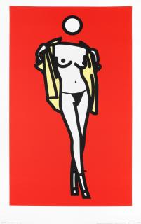 Julian Opie - Woman Taking Off Man\'s Shirt
